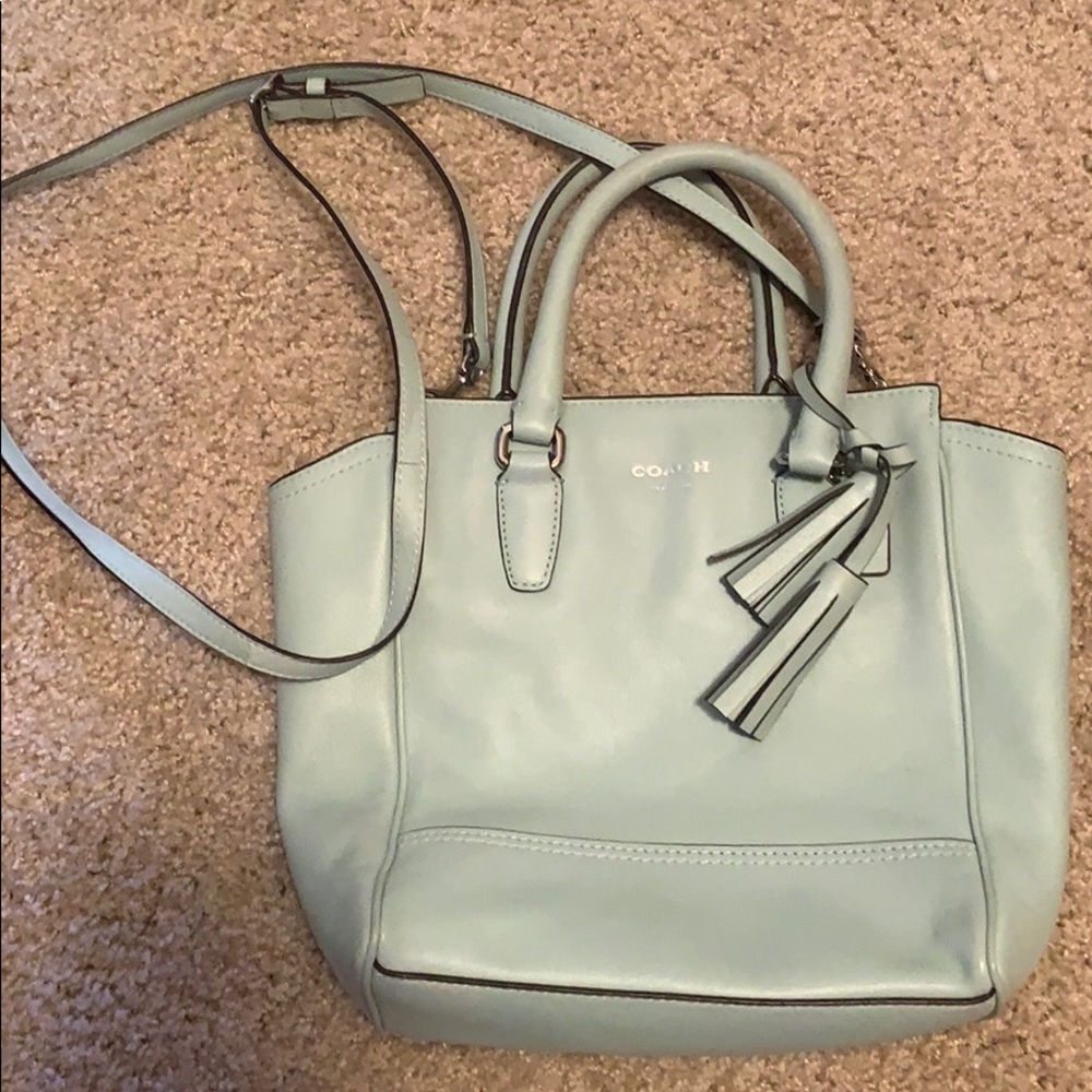 Blue coach purse